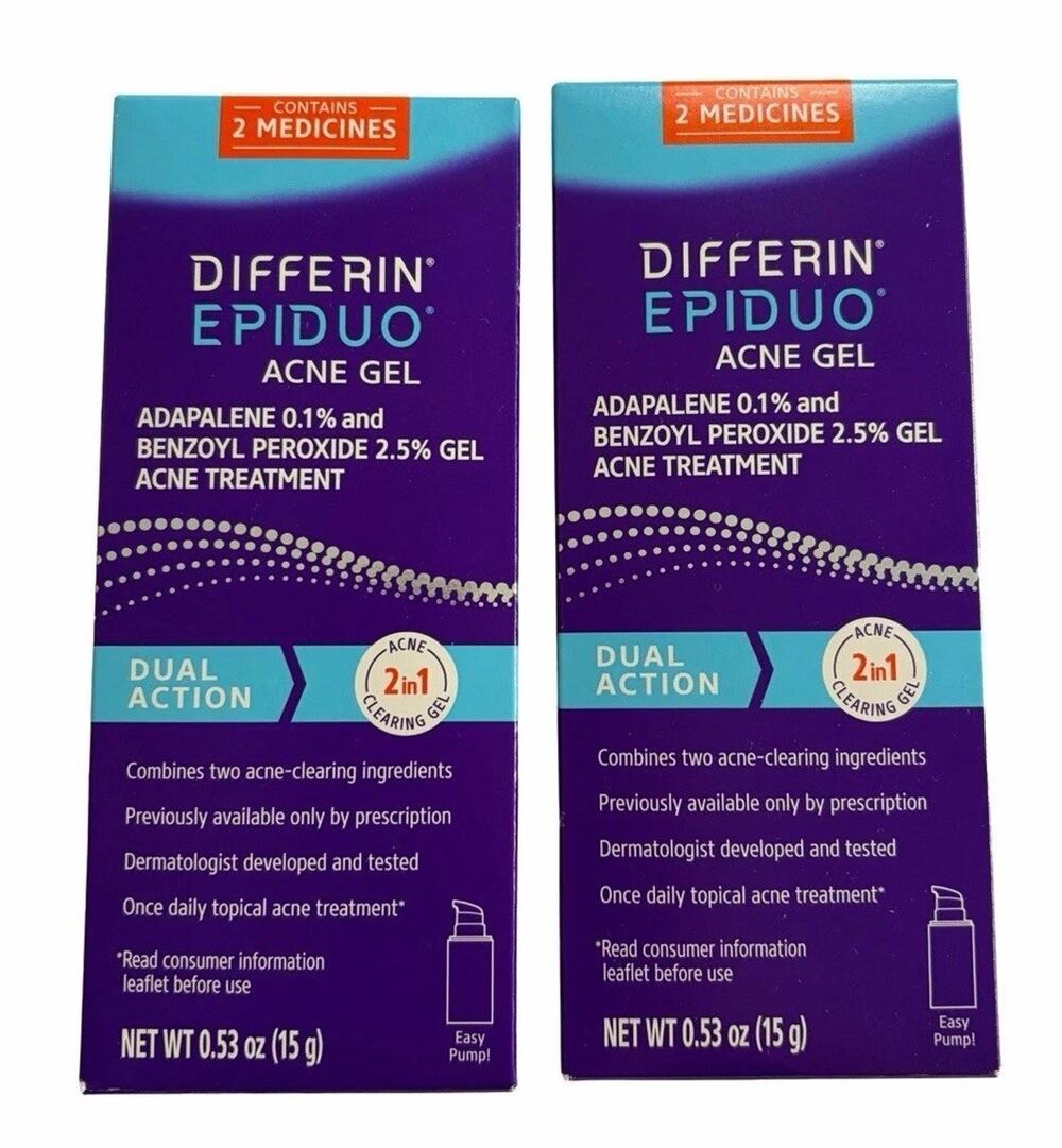 Differin Acne Gel 15g 2 Pack NEW